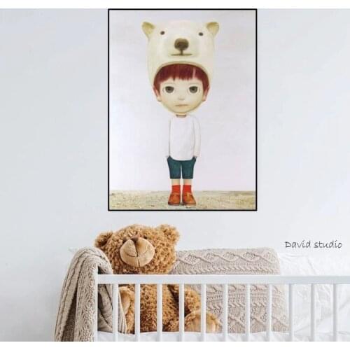 Janpanese Painter Funny Cartoon Oil Painting Hand Made On Canvas Graffiti Art Oil Painting For Kids Wall Decoration