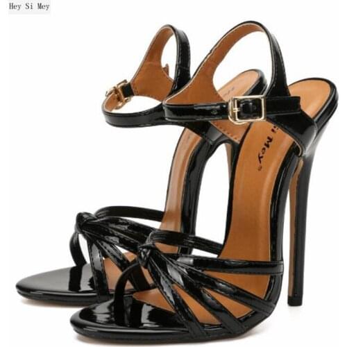 New womens sandals high-quality transgender fashion show 2010 authentic luxury womens shoes 14 cm stilettos 37-47 48