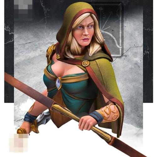 1/12 DIY Resin Toys Unpainted Fantasy Huntress Dolls Miniaturas Brinquedo Model Kit Building Kits Juguetes ToolsStalker Robotime