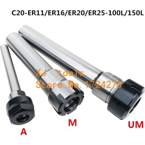 1pcs C20 ER11 C20 ER16 C20 ER20 C20 ER25 100L 150L Collet Chuck Holder CNC Milling Powerful Clamping Force