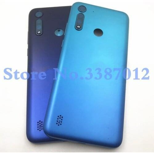 10Pcs For Motorola Moto G8 Power Lite XT2055 Back Battery Cover Rear Door Panel Housing Case With side Button (No Glass Lens)