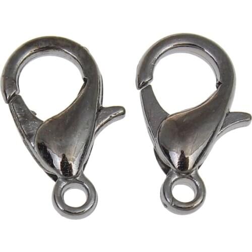 100Pcs Silver Color /Gold/Bronze Plated Lobster Clasps Claw Hooks Finding 12mm DIY