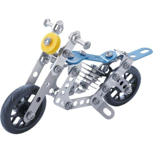 139pcs Motorcycle Model Building Blocks Kit 3D Puzzle DIY Assembly Motorbike Toy