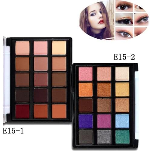 15 Colors Shimmer Matte Natural Eyeshadow Palette Glitter Pigment Eyes Makeup Tool Fashion Women Makeup Eye Shadow Palette