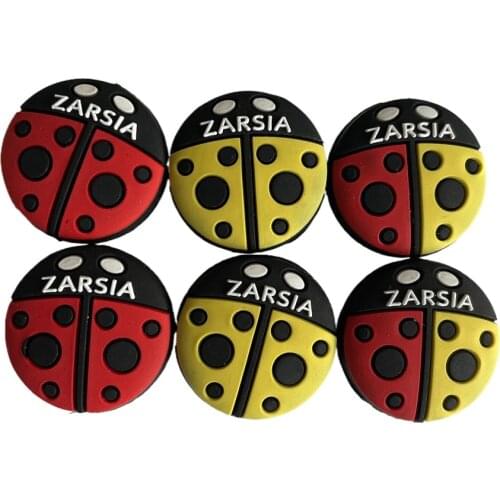 2Pcs Retail NEW ZARSIA Cartoon Silicone Tennis Damper Shock Absorber to Reduce Tenis Racquet Vibration Dampeners