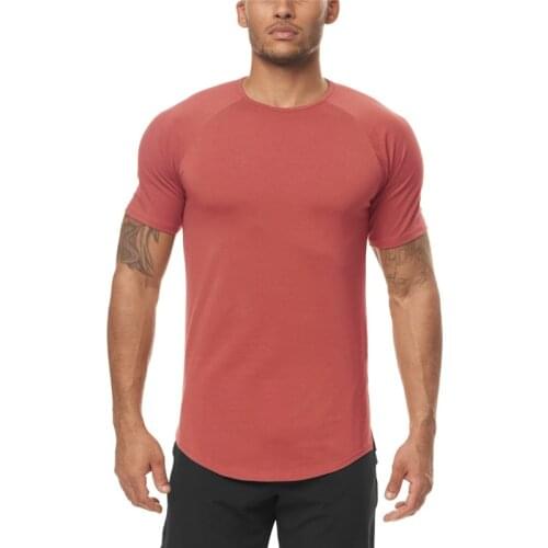 Running Slim Fit T shirt Men Solid Quick Dry Gym Clothing Bodybuilding Fitness Tight Sportswear T-shirt Training Tee shirt Homme