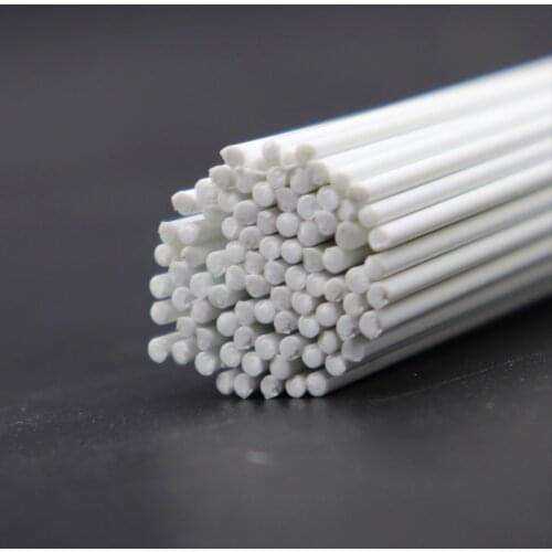 White round stick building model material ABS toy1.5*1.5mm long 50cm toy sand table making DIY handmade 100pcs train round stick