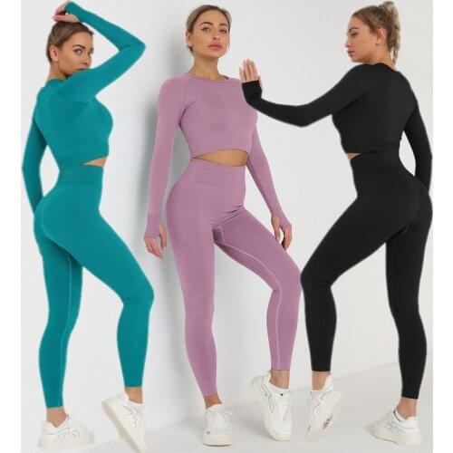 Seamless Women Yoga Set Workout Shirts Sport Pants Bra Gym Suits Fitness Shorts Crop Top High Waist Running Leggings Sports Sets