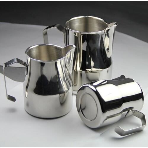 304 Stainless Steel Milk Bubble CupWith Scale Sharp Mouth Stainless Steel Milk for Espresso Machines, Cappuccino, Latte Art