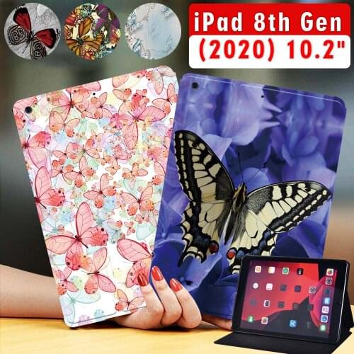 Tablets Case for Apple Ipad 8 2020 8th Generation 10.2 Inch Cover Case + Free Stylus