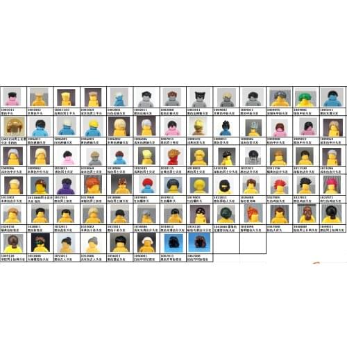10pcs/lot MOC Bricks DIY Figure Parts Male Hairs mini dolls accessory Educational building blocks toys for children Xmas Gifts