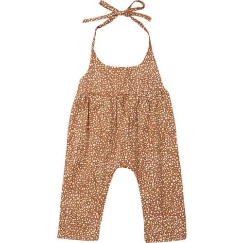 Baby Girls Summer Clothing Cotton Cute Floral Print Romper Sleeveless Jumpsuit Newborn Girls Outfits 0-3Y