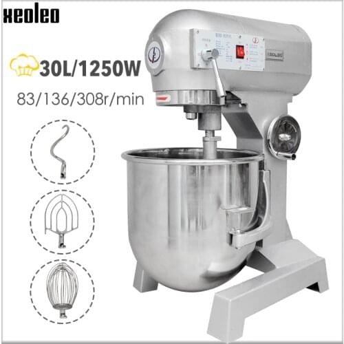 XEOLEO Planetary mixer 30L Electric Bread Dough Mixer Eggs Blender Kneading Machine Dough Maker Kitchen Stand Food Mixer 1250W