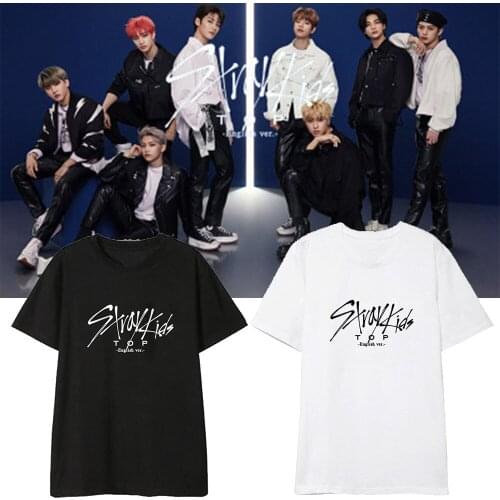 Fashion Kpop Stray Kids T Shirts Women Korean Style Short Sleeve tshirt Streetwear loose Letters Printing Tees Shirt ladies tops