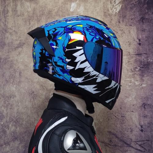 Safety motorcycle helmet racing full helmet motorcycle classic collar helmet headgear Casque Casco Capacete