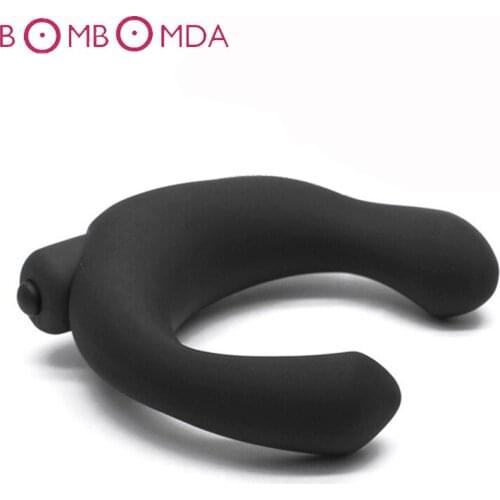 Soft Silicone G-spot Vibrator Anal Plug C Type Anal Vibrator Butt Plug Prostate Massage Sex Toys For Man Erotic Male Masturbator