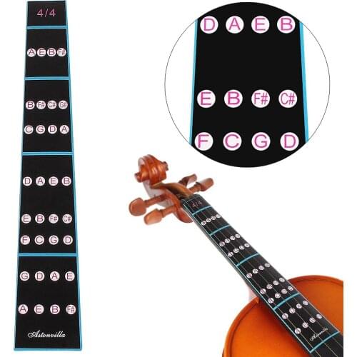 4/4 Violin Fingerboard Sticker Fretboard Note Label Fingering Chart Practice Beginner Violin Parts Accessories
