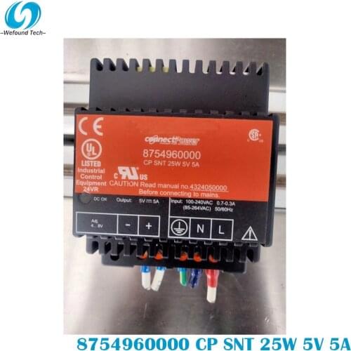 Original Weidmüller 8754960000 CP SNT 25W 5V 5A Rail Switching Power Supply Single Phase, 100% Tested BeforeShipment