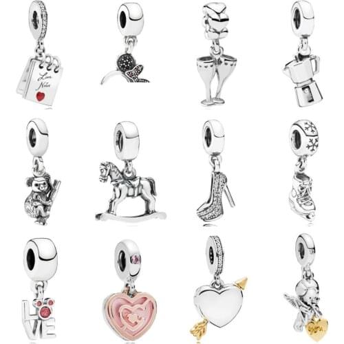 PDD DZ 26 925 Sterling Silver Spring New Charm Pendant with DIY Bracelet Necklace Jewelry Gift Carving Suitable for Women