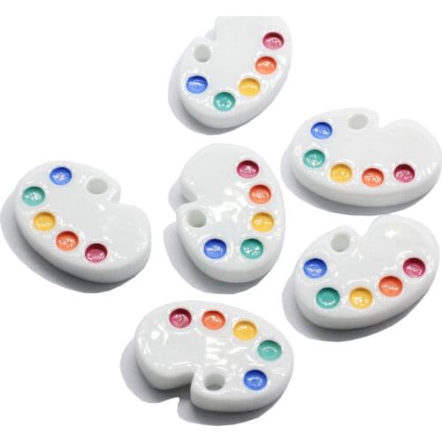 Resin Simulation Paint Palette Flatback Cabochon DIY Embellishments For Scrapbooking Jewelry Accessories Phone Decor Pa