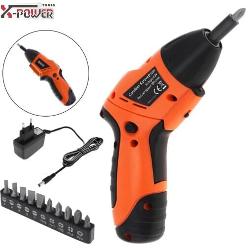Sale Mini 100~240V Handle Rechargeable Electric Screw Driver Two-way Rotating Head with LED Lighting and Bidirectional Switch