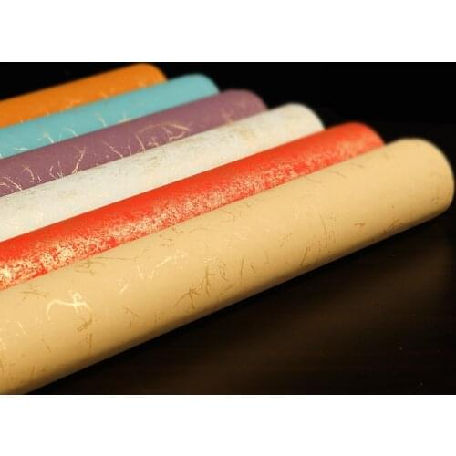 Batik Rijstpapier Chinese Calligraphy Rice Paper 5pcs Gilt Batik Xuan Paper Calligraphy Half Ripe Xuan Paper with Golden Lines