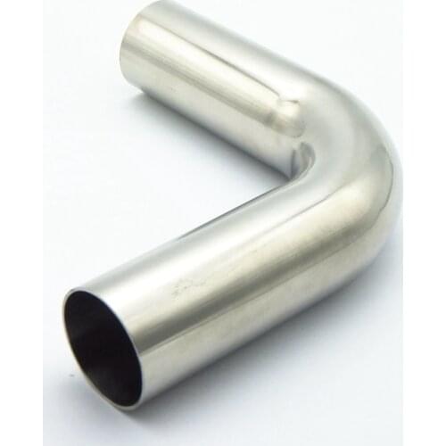 2" 51mm OD 304 Stainless Steel Sanitary Weld 90 Degree Elbow Pipe Fitting For Home Brew Homebrew Straight Pipe Length 100mm