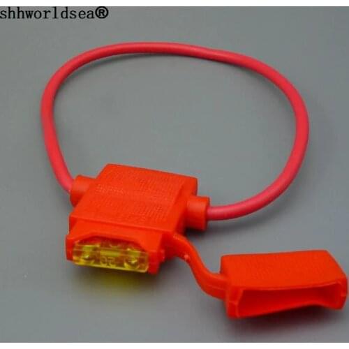 Shhworldsea 1set car in-line waterproof auto fuse holder with 1pcs fuse 1A2A3A5A7.5A10A15A20A25A30A35A40A