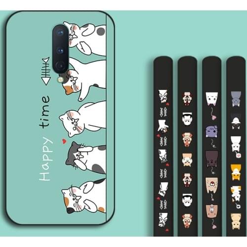 Cute Cat Silicone Cases For Oneplus 3 3T 5 5T 6 6T Full Shell Back Cover For Oneplus Nord 10 7 7T 8 9 Pro 8T 9R