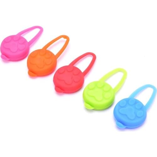 Silicone Rubber LED Pet Collar Lights Night Safety Dog Cat Luminous Pendant