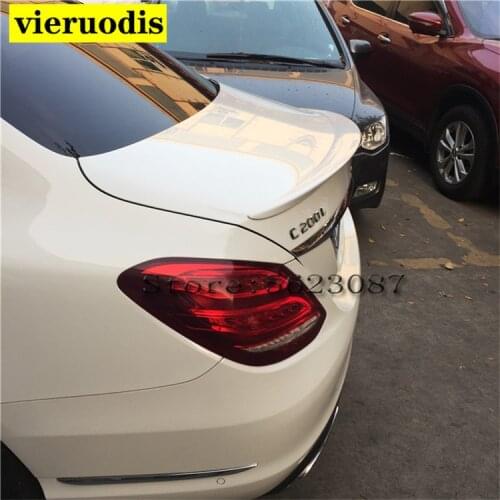 For Benz C class W205 Spoiler c63 C180 C200L C300L 2014-2019 High Quality ABS Material Car Rear Wing Primer Color Rear Spoiler