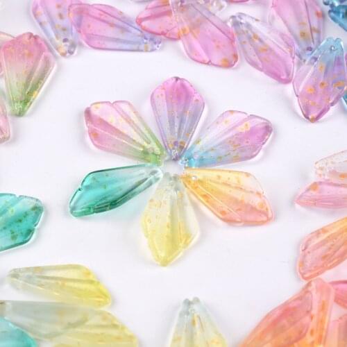 10pcs 13x23mm Flower Petal Shape Crystal Lampwork Glass Loose Top Drilled Pendants Beads lot for Jewelry Making Findings DIY