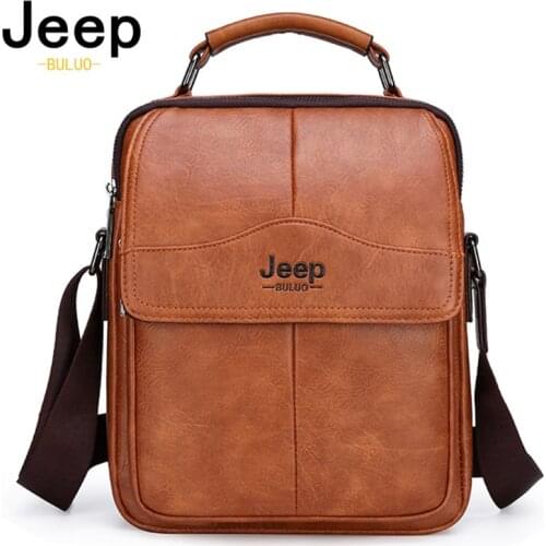 JEEPBULUO New Men Crossbody Bag Shoulder Bags Multi-function Men Handbags Large Capacity Split Leather Bag For Man Messenger Bag
