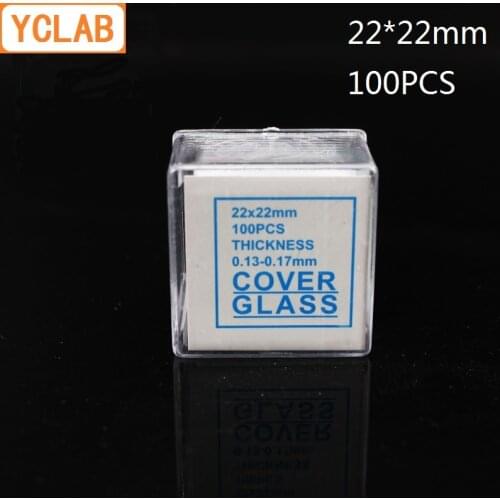 YCLAB 100PCS 22*22mm Cover Glass Medical Laboratory Equipment