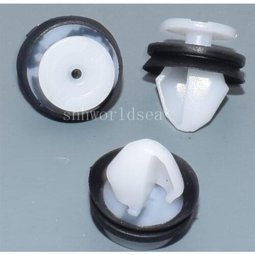 Shhworldsea POM White (With Rubber) Door Trim Panel Retaining Clip for Peugeot 6991Y8 for Fiat 9654280780 for Renault 7703077469