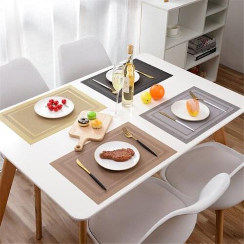 2020 New Nordic PVC Kitchen Placemat for Dining Table Drink Coasters Mantel Individual Cup Pad Tableware