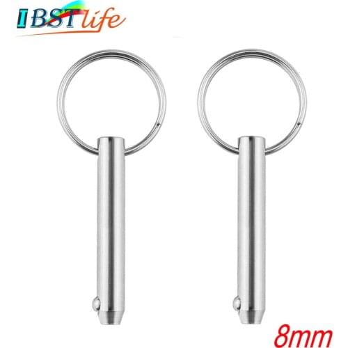2X 8mm BSET MATEL Marine Grade Quick Release Ball Pin for Boat Bimini Top Deck Hinge Marine Stainless Steel 316 Boat Accessories