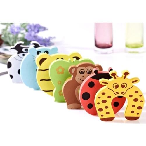 5pcs/lot Child kids Baby Animal Cartoon Door Jammers Stop stopper holder lock Safety guard Finger Protect