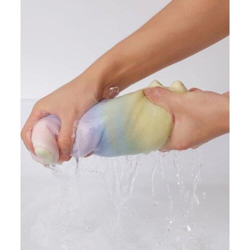 Hair Drying Towel Absorbent Coral Velvet Rainbow Tie-Dye Bath Shower Hat Turban X7YF