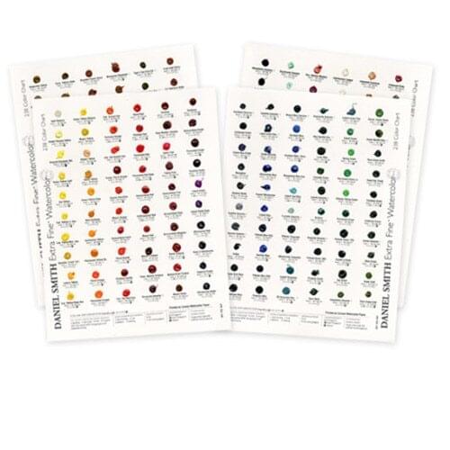 Daniel Smith Watercolor Dot Color Chart 66 colors 237 colors