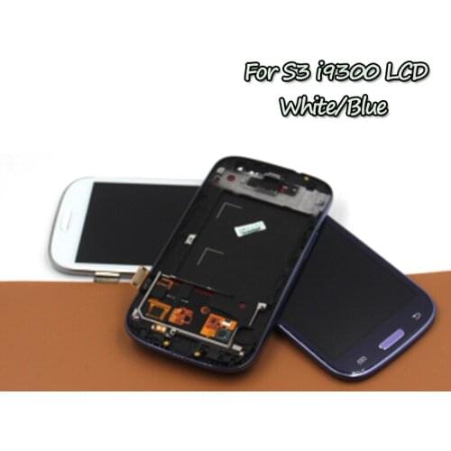 For Samsung Galaxy S3 Display i9300 LCD Touch Screen with Frame Digitizer Replacement For Samsung Galaxy S3 LCD Screen Assembly