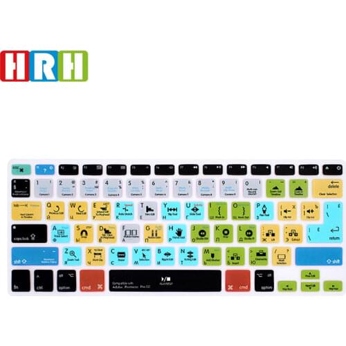 HRH Russian Premiere Pro CC Shortcuts Silicone Keyboard Skin Cover For MacBook Pro Retina Air 13" 15" Keyboard Protective Film