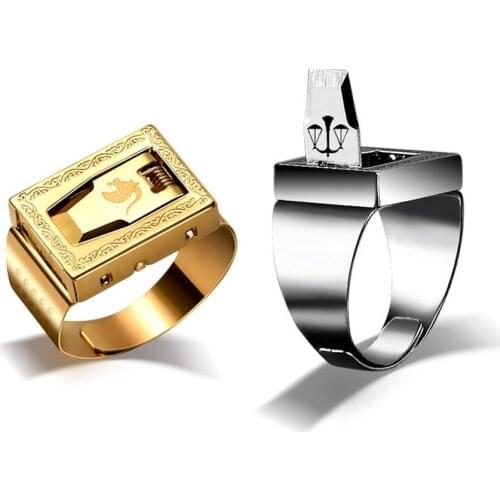 Women Rings Stainless Steel Jewelry Ring Girls Night Out Safety Defense Jewelry Tool Ring Hand Thorn Jewelry Charm