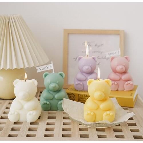 Creative handmade cute festival gift big fat bear Scented candles home decoration