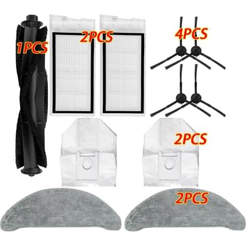 Side Brush Kit Main Brush for Xiaomi RoidMi EVE Plus Sweeper Parts Dust Bag Mop Rag Vacuum Cleaner Accessories