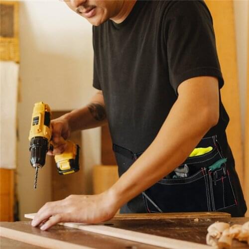 Newly Portable Square Tool Belt Bag Multi-Pocket Adjustable Canvas Storage Bag for Carpentering Gardening