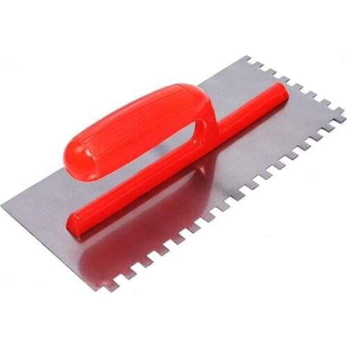 28x12cm plastering finishing knife steel blade square widening thickened durable handle blade ABS notch non-stick plastic plaste