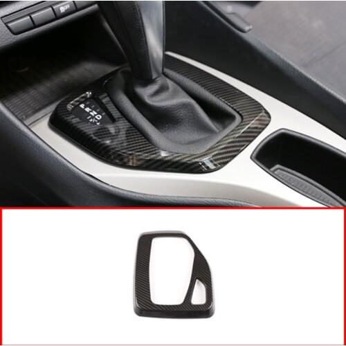 Carbon Fiber Style ABS Car Gear Shift Frame Trim For BMW X1 E84 2011-2015 Left Hand Drive Accessories