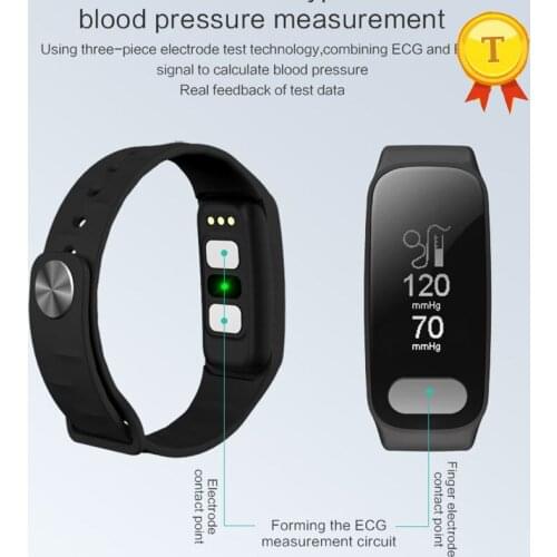 High Quality Big screen android ios wear smartband clock saat with Blood pressure ECG PPG Monitoring Heart Rate smart Bracelet