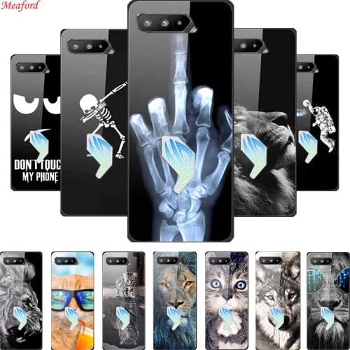 Glass Case For Asus ROG Phone 2 ZS660KL Case Hard Tempered Glass Phone Back Cover For Asus ROG Phone 5 ROG Phone 3 Case Funda